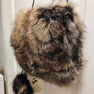 Vintage Genuine Fox Fur Hand Warmer Muff